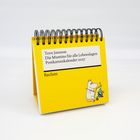 Tove Jansson, Die Mumins für alle Lebenslagen, Postkartenkalender 2027, Reclam. Illustration: Mumin neben einem kleinen Wesen.