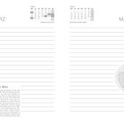 Samstag, 6. März, 9. Woche. Kalender mit Linien zum Schreiben. Hinweis: "Einmal um die Welt". Tipps: "Zeit für mich".
