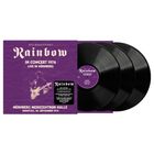 "Ritchie Blackmore's Rainbow, In Concert 1976, Live in Nürnberg." Lila Albumcover mit drei schwarzen Schallplatten.