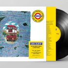 "Ian Dury: The Bus Driver's Prayer & Other Stories" steht auf einem Albumcover mit einer Illustration eines roten Busses.