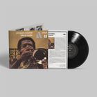 Die Texte lauten: "jacques coursil black suite", "actuel 49". Ein Vinyl-Schallplattencover zeigt eine Person mit Trompete.