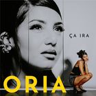 Text: "ÇA IRA" und "ORIA". Große Nahaufnahme eines nachdenklichen Gesichts, Seitenprofil einer sitzenden Frau.
