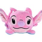 Ein pinkes Plüschtier mit großen, ausdrucksvollen Augen und langen Ohren.