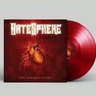 „HATESPHERE“ in weißer Schrift oben, „the sickness within“ unten. Rotes Herz vor dunklem Hintergrund, rote Vinylplatte.
