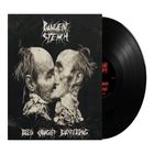 Zwei verschlungene, mumienartige Köpfe auf einem Plattencover, mit den Worten: "Pungent Stench" und "Been Caught Buttering".