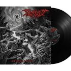 Text: "ABERRATIONS" in roter Schrift. Illustration: Düsteres, stürmisches Gebirge und unheimliche Kreaturengesichter.