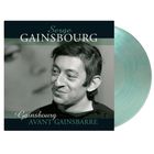 Text: "Serge Gainsbourg, Gainsbourg Avant Gainsbarre." Schwarz-Weiß-Porträt eines Mannes, mintfarbenes Vinyl sichtbar.