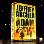 Buchcover "Jeffrey Archer: Adam & Eve". "Divided by class. United by love." zeigt zwei Menschen in Silhouetten.
