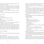 Seite 10 und 11 eines Buches mit Dialogen zwischen "Valkyrie" und einem "Jason Randal" über Filme und Missverständnisse.