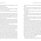 Seitenzahlen: 2, 3. Überschrift: "THE ENEMY'S DAUGHTER". Autorenname: "MELISSA POETT". Der Text beschreibt eine angespannte Familiensituation und Gedanken der Hauptfigur.