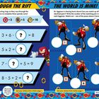 "Race Through the Rift", "The World is Mine!". Matheaufgaben mit Sonic-Charakteren. Finde gleiche Paare von Dr. Eggman-Posen.