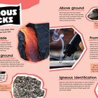 "IGNEOUS ROCKS. Magma-made. Under the ground. Above ground. From fire. Igneous identification. Obsidian and Gabbro images."