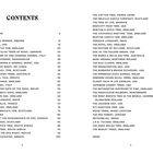 Text: "CONTENTS" und eine Liste von berühmten Bäumen und Orten mit Seitenzahlen.