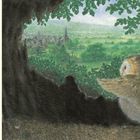 Links steht Text: Plop spricht mit seiner Mutter über Angst vor der Dunkelheit. Rechts sind zwei Eulen in einem Baumloch.