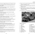 QUIZ 19: Eine Liste mit 20 Quizfragen, gefolgt von Schwarz-Weiß-Foto eines alten britischen Autos.