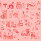 The Cat in the Hat! BUMP! ... CRRASH! Rlop! PLOP! Reverse picture. Illustration: Verspielter Charakter mit Hut und Kindern.