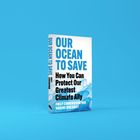 Buch mit dem Titel "Our Ocean to Save" von Emily Cunningham, blauer Hintergrund mit Meeresillustration.