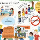 "Was kann ich tun? Warum ist Wissen so wichtig? Black Lives Matter. Vielfalt ist SUPER! Können wir WIRKLICH etwas verändern?"  
Bunte Illustration mit Kindern in verschiedenen Szenen und Redeblasen.