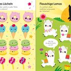Ein zuckersüßes Lächeln: Leckereien mit Gesichtern. Flauschige Lamas: Welches Lama passt zum Schatten? Wer hat die gleiche Decke?
