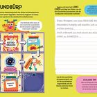 "Fundbüro" steht oben. Links befinden sich Fächer mit "Bissige Mondpflanze", "Astro-Snacks", "Schreiender Sand". Rechts eine Geschichte.