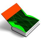 Zeigt ein Buch mit einem abstrakten Cover in Orange und Grün, mit überlappenden Linien und Mustern.