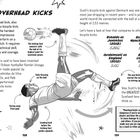 "OVERHEAD KICKS" beschreibt die Komplexität und Geschichte des bewegungserklärung im Fußball mit einer Illustration des Kicks.