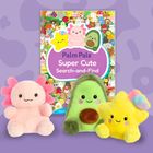 „Picnic Pals“ steht oben. Darunter sind bunte Zeichnungen von lächelnden Lebensmitteln auf grünem Hintergrund.
