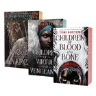 Buchcover von "Children of Blood and Bone", "Children of Virtue and Vengeance" und "Children of Anguish and Anarchy".