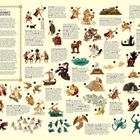 "The World of the Odyssey & Other Greek Myths." Bild mit mehreren Illustrationen griechischer Götter und Figuren.