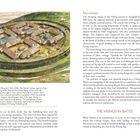 Die Seiten sind nummeriert 108 und 109. Der Text beschreibt die Rekrutierung und Versorgung der Wikinger. Links ist eine Illustration einer Wikingerfestung. Links vom Text steht senkrecht "VIKINGS".