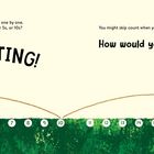 Texte: "Skip Counting!", "How would you count...", Zahlen von 0 bis 20; darunter ein springender Leopard.