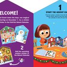 "Welcome! Count down to Christmas with a sticker each day. 1: Find matching stickers. 2: Add stickers to Advent Calendar."