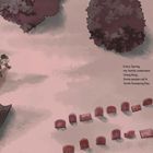 "Every Spring, my family celebrates Ching Ming. Some people call it Tomb-Sweeping Day." Illustration eines Friedhofs.