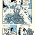 Zwei Menschen stehen in einem Garten mit vielen Pflanzen. Sprechblasen: "Wow, Gord, this looks way better...," "Butterflies!"