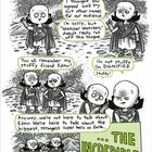 Comic: Zwei Figuren sprechen auf einer Mondlandschaft. Text betont Unterhaltung und Superhelden-Thema: "THE INCREDIBLE".