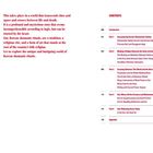 Links: Text über koreanische schamanische Rituale, Tradition und Kunst. Rechts: Inhaltsverzeichnis mit Themen über Rituale.