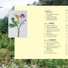 Inhaltsverzeichnis, Kapitel: Frühling, Sommer, Herbst, Winter, Pflanzenbild, naturbelassene Landschaft mit Bäumen und Wildblumen.