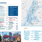 **Contents:**  
- Welcome to New York City: 5  
  - 10 Top Experiences...15  
  - Planning Your Trip...18  

**Neighborhood Walks:**  
- East Village...94  
- Greenwich Village...133  

Kartenausschnitt von New York mit markierten Stadtteilen und Nummern. Unten Bild einer Stadtansicht mit Brücke.