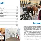"Contents" und "Introduction". Oben links Text zu Wien. Drei Bilder: Fiaker, Kellner mit Kaffee, Person auf Treppe.