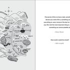 Links eine schematische Landschaftskarte mit Orten wie "Blackberry Field", rechts Zitate von Henry Moore und Aldo Leopold.