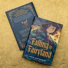 "Falling to Fairyland" von Sarah Jean Horwitz. Illustration eines Jungen mit Umhang und Laterne. Zauberhaftes Design.