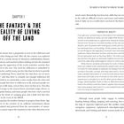 CHAPTER 1: THE FANTASY & THE REALITY OF LIVING OFF THE LAND. Text über das Überleben in der Wildnis und dessen Vorstellungen.