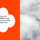 Ein Hubschrauber über einer Wolke enthüllt die Transamerica-Pyramide über dem Nebel. Fakten-Text erklärt die Konstruktion.