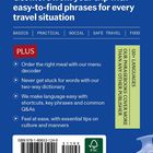 Auf blauem Hintergrund: "Get more from your trip with easy-to-find phrases for every travel situation." "PLUS" in rotem Feld.