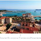 "Split", 1-31, CASARES EDITION. 

Luftaufnahme einer Küstenstadt mit Hafen, Schiffen und historischen Gebäuden.