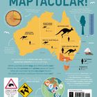 "MAPTACULAR! Bäume bedecken mehr als ein Viertel der Landfläche. Fakten über die Welt. Känguruillustrationen auf Australienkarte."