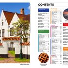 "Inhaltsübersicht: Plan Your Trip, Toolkit, Storybook. Links: Weißes Haus mit roten Ziegeldächern, grüner Laterne."