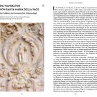 "Die Mandeltür von Santa Maria della Pace. Ein Füllhorn der hermetischen Wissenschaft." Links ist ein kunstvolles Relief.