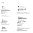 Vorwort, Präface; Kultur: Isarphilharmonie HP8; Bildung: Suzhou No. 2 Library; Sport: Stadio Druso; Messe und Kongress: Hongdao; Büro: Alter Wall.