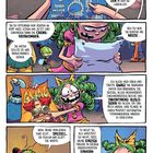 Comic mit Dialogen: Figuren diskutieren eine Karte und ihren Plan. Eine trägt grüne Haare, die andere hat einen Helm.